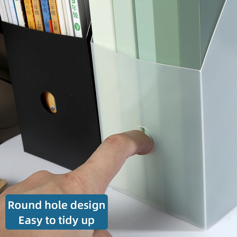 A4 Foldable Office Desktop File Organizer Book Storage Box Waterproof Student Bookstand & Storage Bin