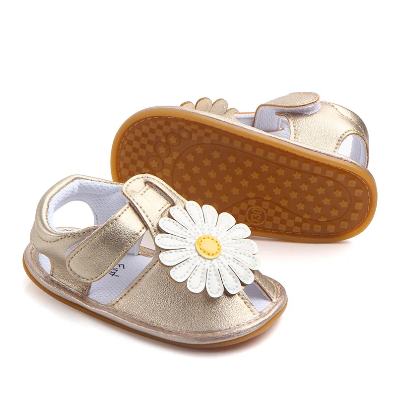Newborn Baby Girls Sunflower Summer Shoes Sandals First Walkers Shoes Flowers Casual Soft Sole Sandals Toddler Walking Shoes - Image 3