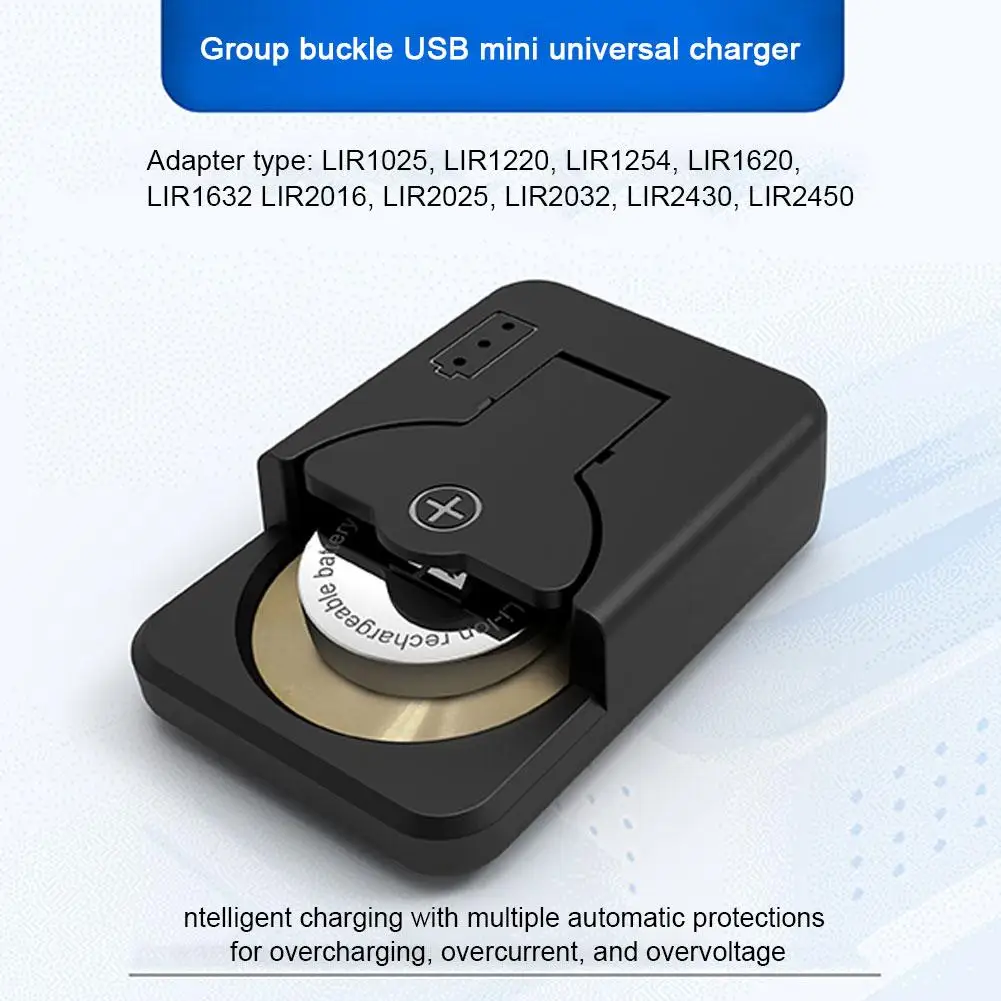 Compact Universal Portable Button Battery Charger