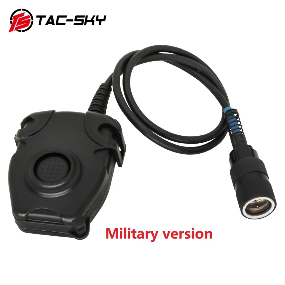 

TAC-SKY 6 Pin Ptt Military тактическая гарнитура PTT NATO Plug для PELTO/MSA оригинальная гарнитура для раций AN/PRC 148 152 163
