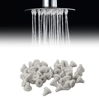 50pcs White Silicone Shower Head Nozzles Replacement Part Spray Silicone Universal Water Outlet 7.6*8*0.5 Mm 2