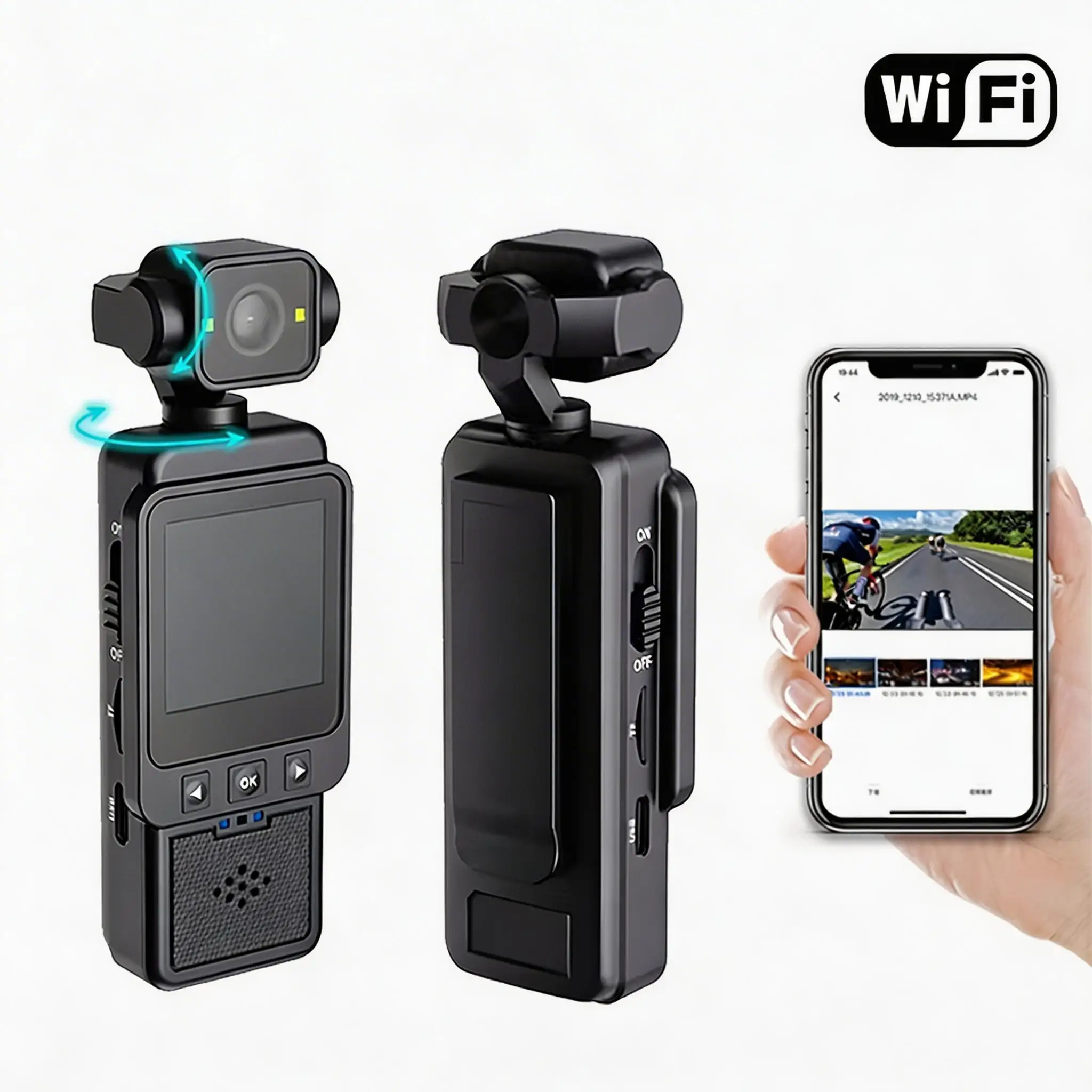 Caméra action 360° montée sur un casque, parfaite pour les sports extrêmes