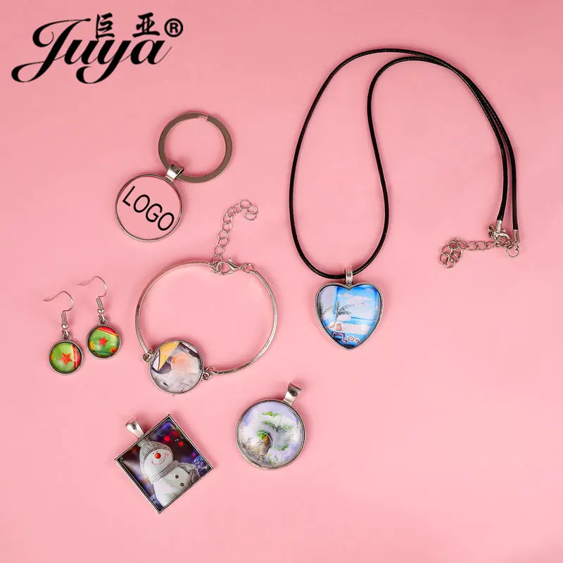 JUYA – Base de Cabochon pendentif pour fabrication de bijoux, taille intérieure de 25mm, artisanat plaqué, réglage, collier, résultats de bijoux, accessoire, 10 pièces