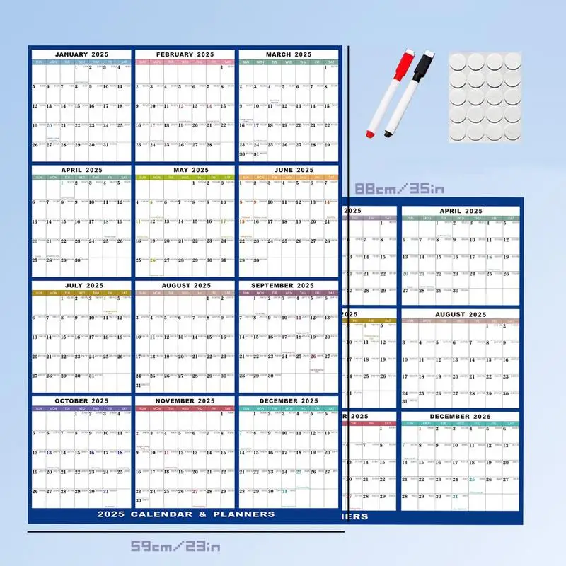 Plan Calendar Adornment Digital Wall Planner Annual Schedule Mounted Erasable For Bedroom Living Room Planning Schedule