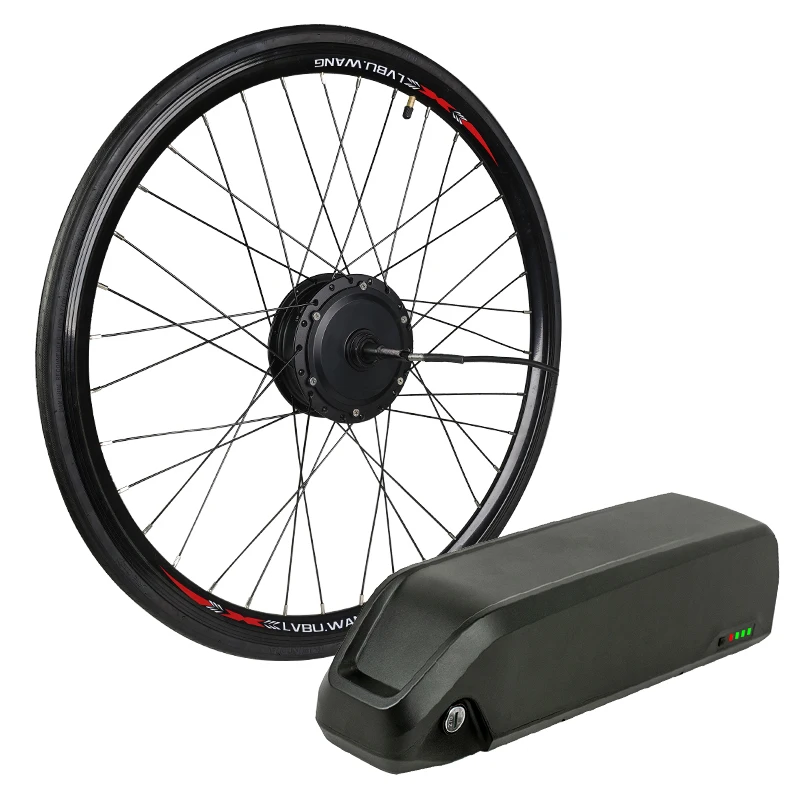 UK USA Europe Hot Sale 48V 500W brushless hub motor kit factory price 24 inch to 29 inch ebike conversion kit with battery