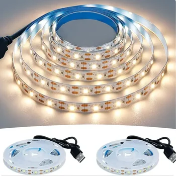 DC 5V USB LED Strips 2835 White Warm White LED Strip Light TV Background Lighting Tape Home Decor Lamp 1- 5m LED String Light 1