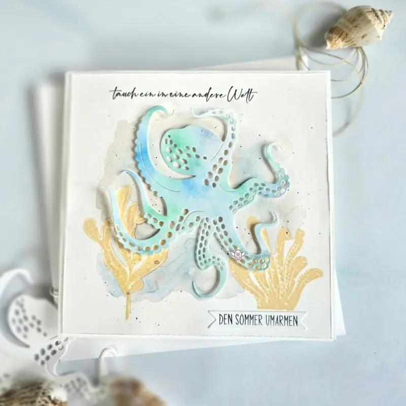 돼지 공예 금속 절단 다이 컷 다이 몰드 문어 장식, 스크랩북 종이 공예 나이프 몰드 블레이드 펀치 스텐실 다이