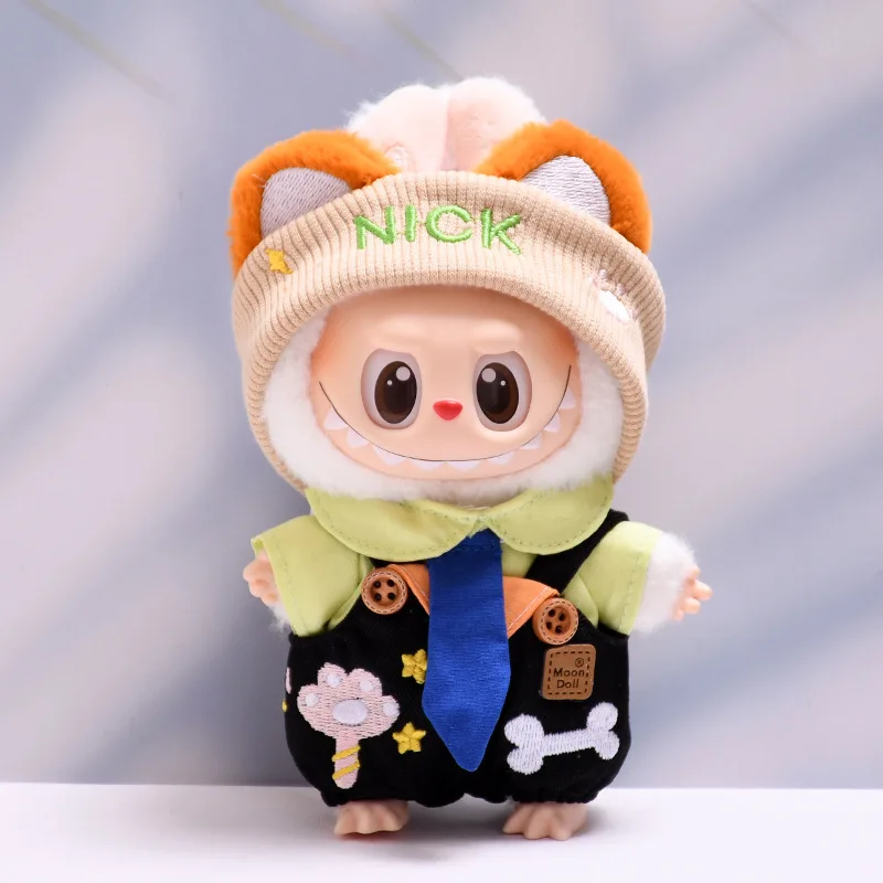 Labubu Doll Clothes JUDY & NICK Multicolored Overalls Set 15/17cm