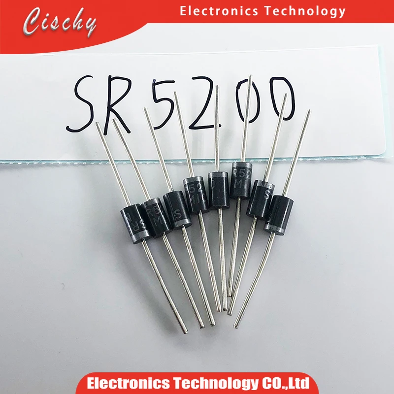 20PCS SR5200 SB5200 MBR5200 5A 200V DIP Schottky Diodes Online Shopping ...