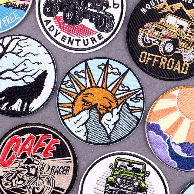 Camp Adventure Patch Iron On Embroidery Patches For Clothing Thermoadhesive  Patches For Clothes Wilderness Outdoor Patch Badges - AliExpress