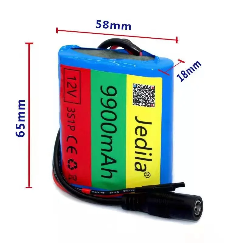 Rechargeable Battery Battery Charger 12V 9900 mAh 3S1P 18650 Lithium Battery Pack 1A Charger