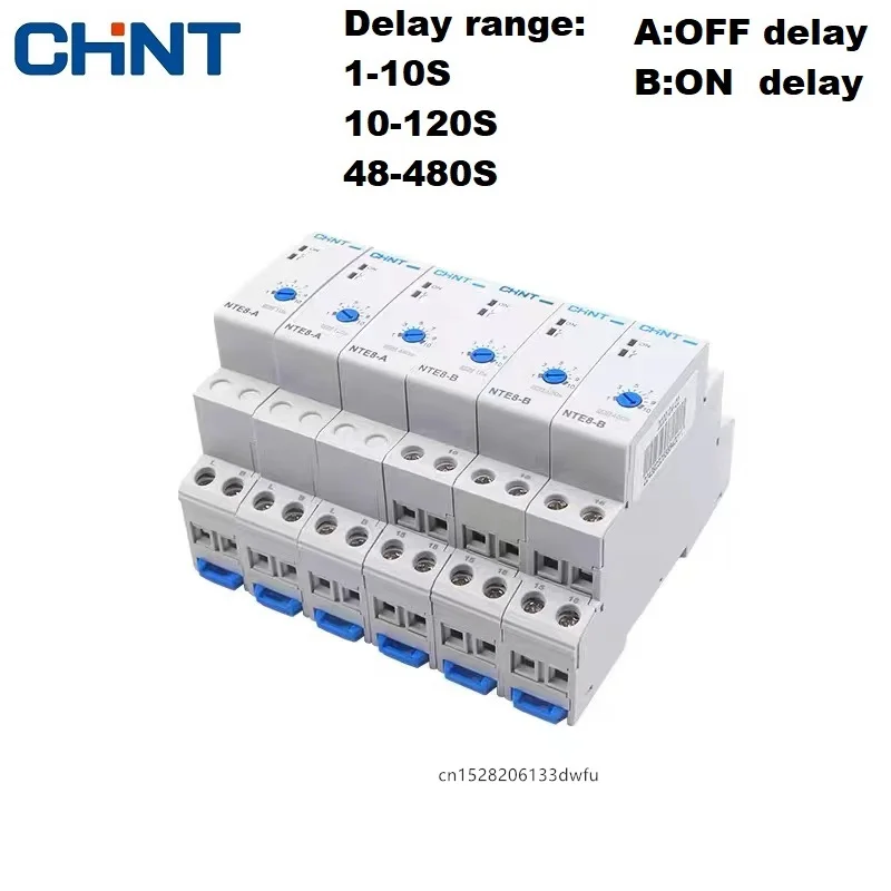 chint nte8 serie tempo atraso rele controle 03