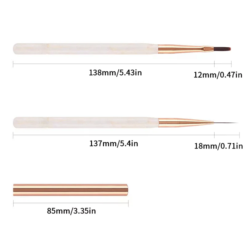 1/2PCS French Plaid Nail Art Brushes Set - Line Grid Pattern Drawing Pen for DIY UV Gel Extension & Manicure Painting Supplies