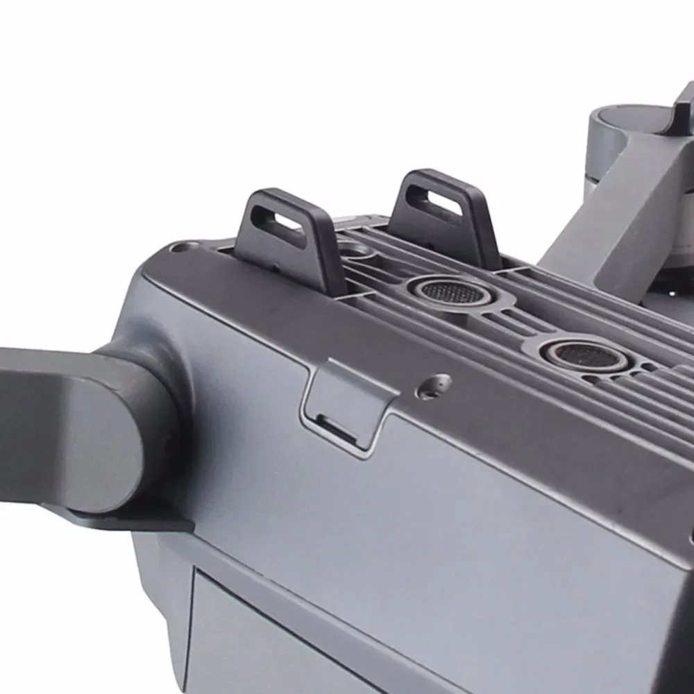 Coussinets fuselage DJI Mavic Pro anti-rayures, vue latérale du drone protégé.