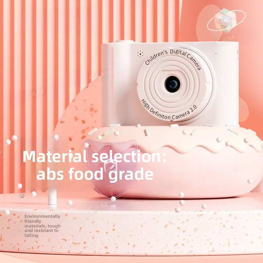 9600W 픽셀 4K 미니 디지털 카메라 전면 후면 듀얼 렌즈 타이머 촬영 셀카 카메라 학생 가정용 휴대용 카메라 어린이 선물