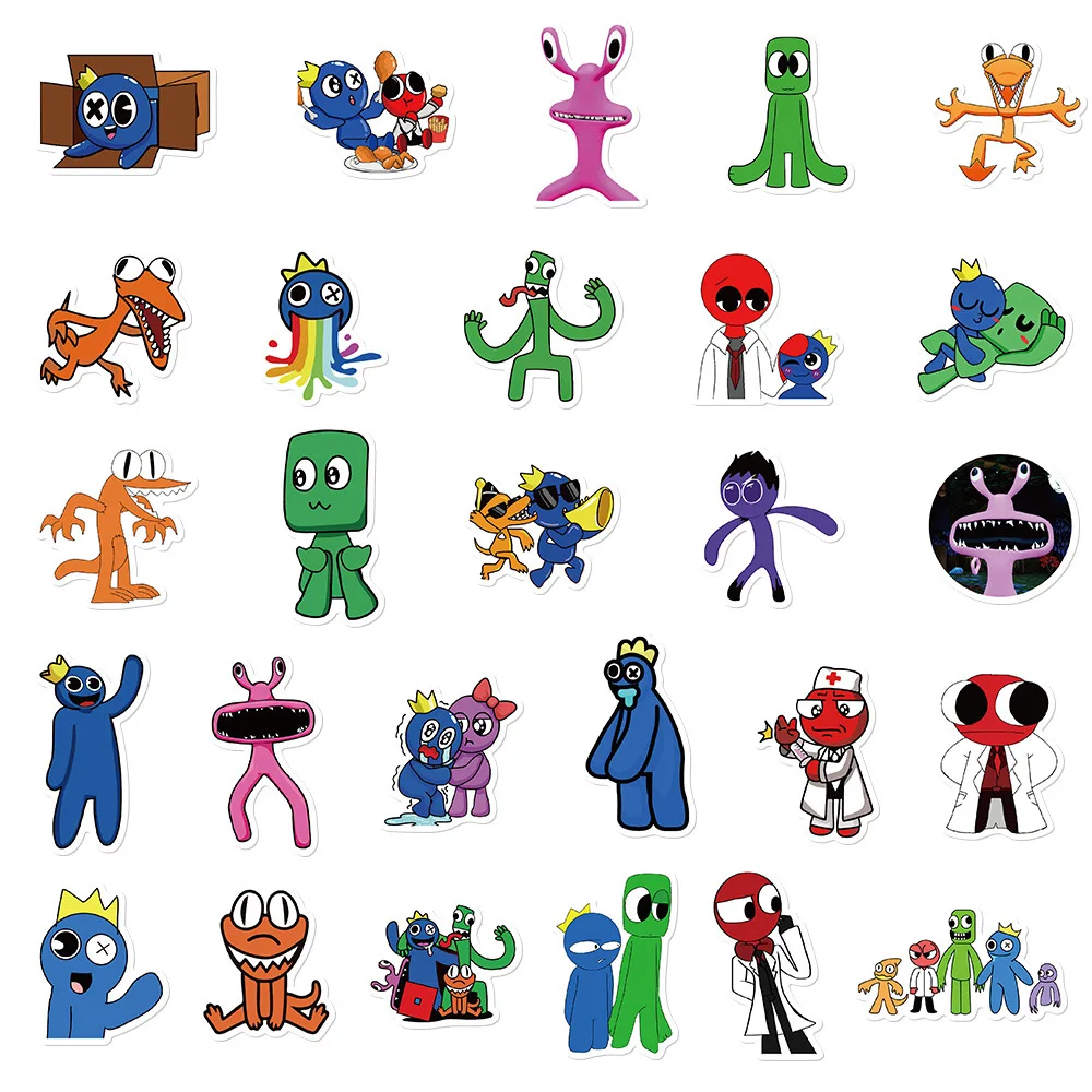 50pcs Game Rainbow Friends Roblox Stickers for Car Laptop 