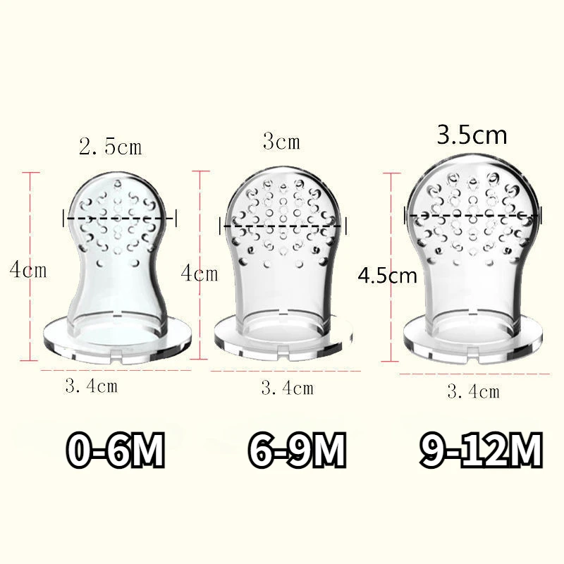3 in 1 bag Newborn Baby Fresh Food Feeder Teether Toy Fruit Feeder Pacifier Training Eat Fruit Grinding Stick Cute Pig Food Bag