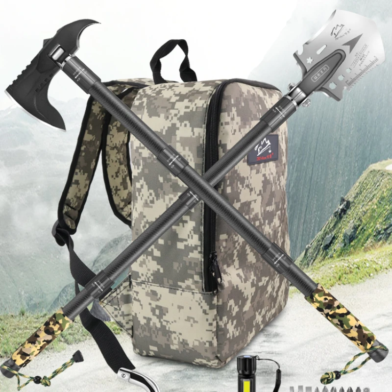 

Tactical Axe Fire Axe Outdoor Multifunctional Field Survival Defense Weapon Campground Engineer Shovel Hand Ice Axe