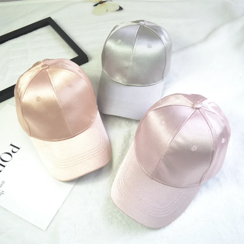 

Fashion Baseball Cap Women Hat Summer Hats for Women Men Satin Sold Baseball Cap Snapback Casquette Gorras Casual Sport
