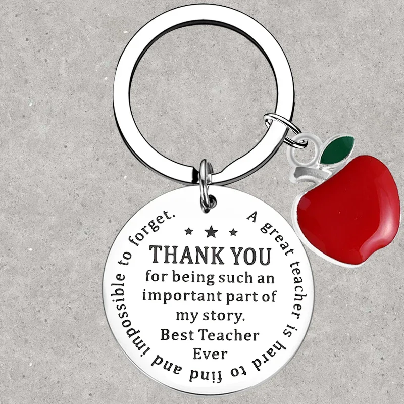 

Hot Best Teacher Gifts Keychain Teacher Appreciation Gift Key Rings Teacher Retirement gifts from school student
