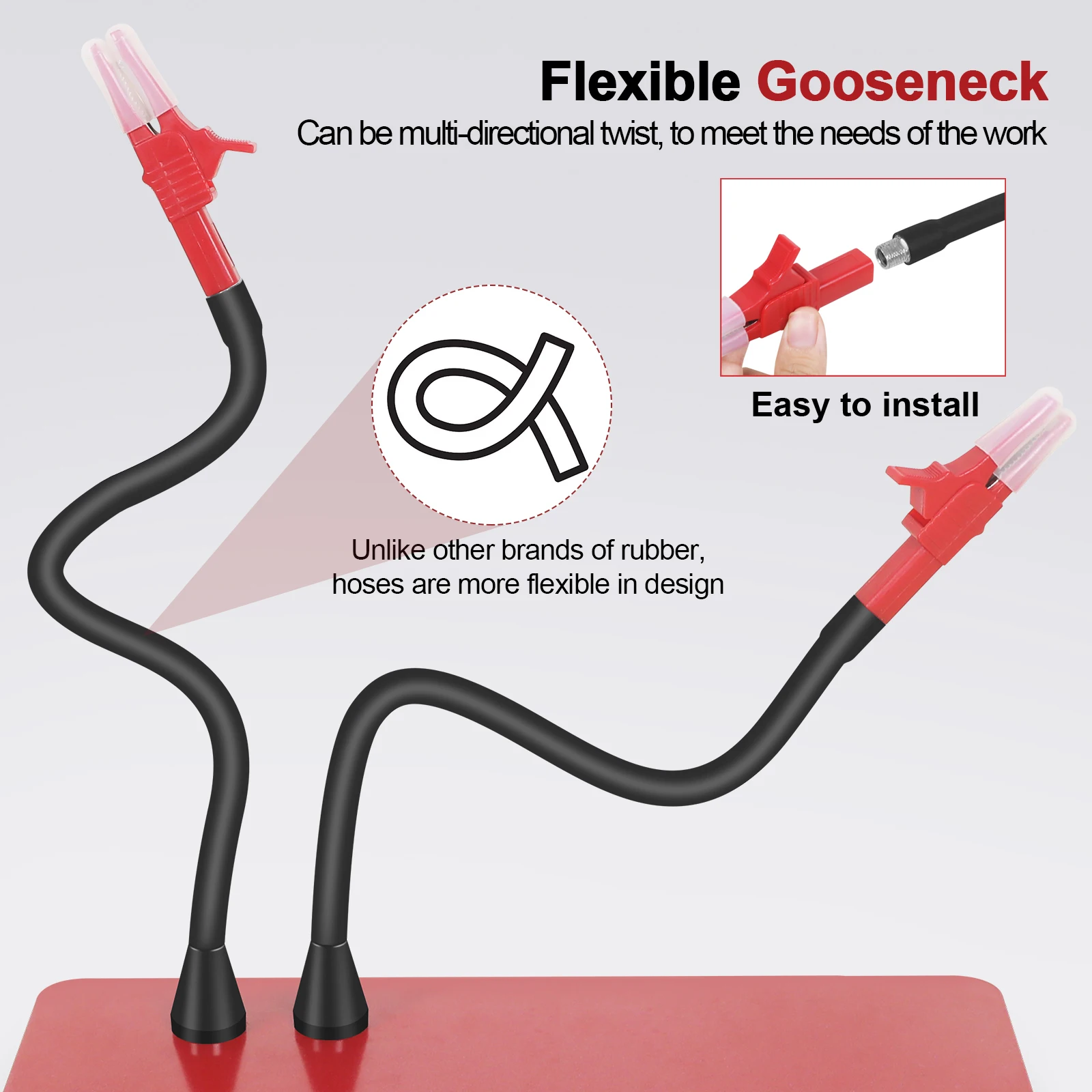 NEWACALOX Helping Hands Soldering Station Strongly Magnetic Based Flexible Arms With 3~6X Magnifier For PCB Electronics Repair