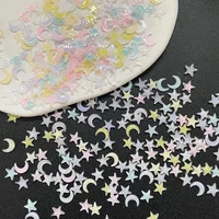 100Pcs Nail Resin Gems Star/Moon Nail Art Cute Designs Charms For DIY Manicure 3D Nail Accessories Decoration Rhinestones 2
