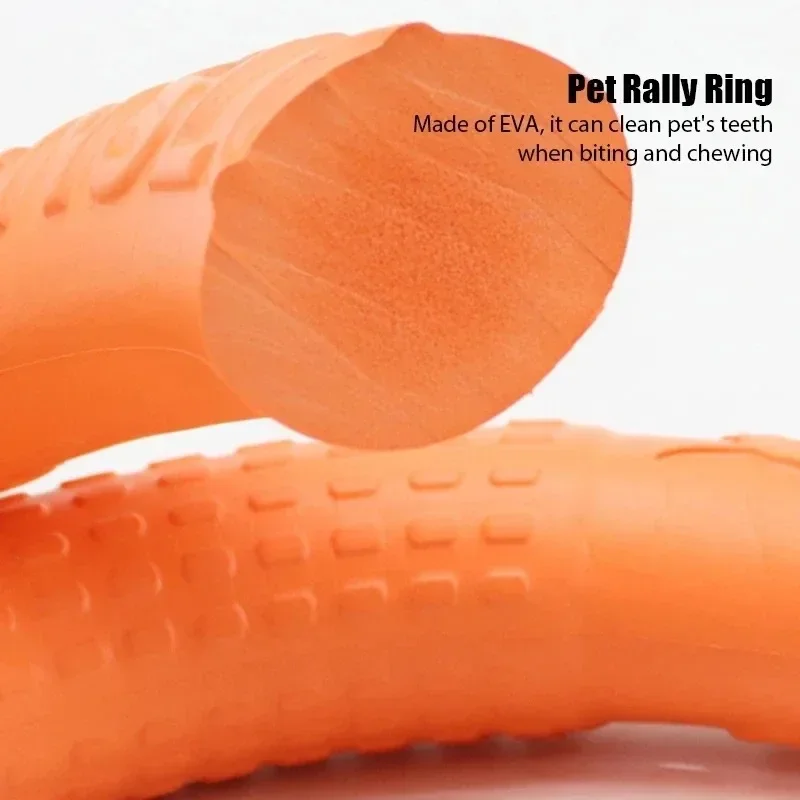 1Pc EVA Pet Ring Dog Flying Disc Foam Molars Bite Resistant Edge Grazing Training Special Pet Outdoor Solid Ring Flying Disc Toy 4