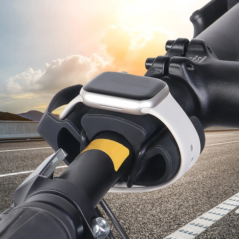 Cycling Heart Rate Monitor Stand Silicone Bike Handlebar Watch Holder Universal Riding Smart Watch Mount for Huawei Smartwatch