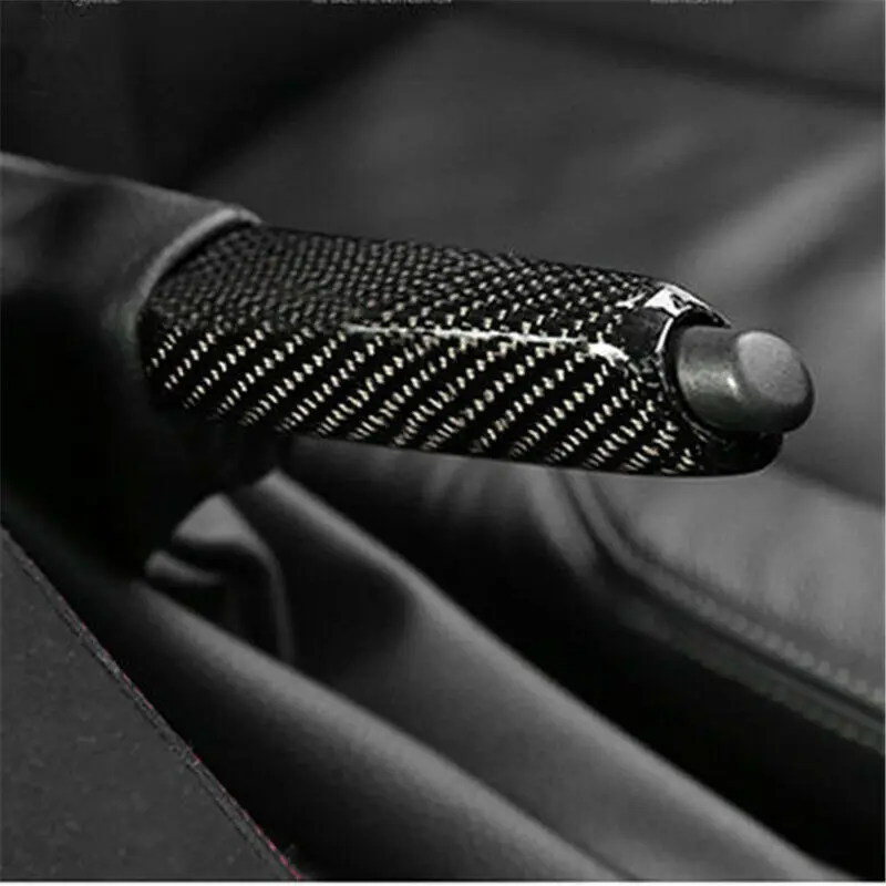 Carbon Fiber Black Handbrake Cover Universal Decoration For BMW 3 Series E90 E46 E91 E92 E93 F30 F32 2005-