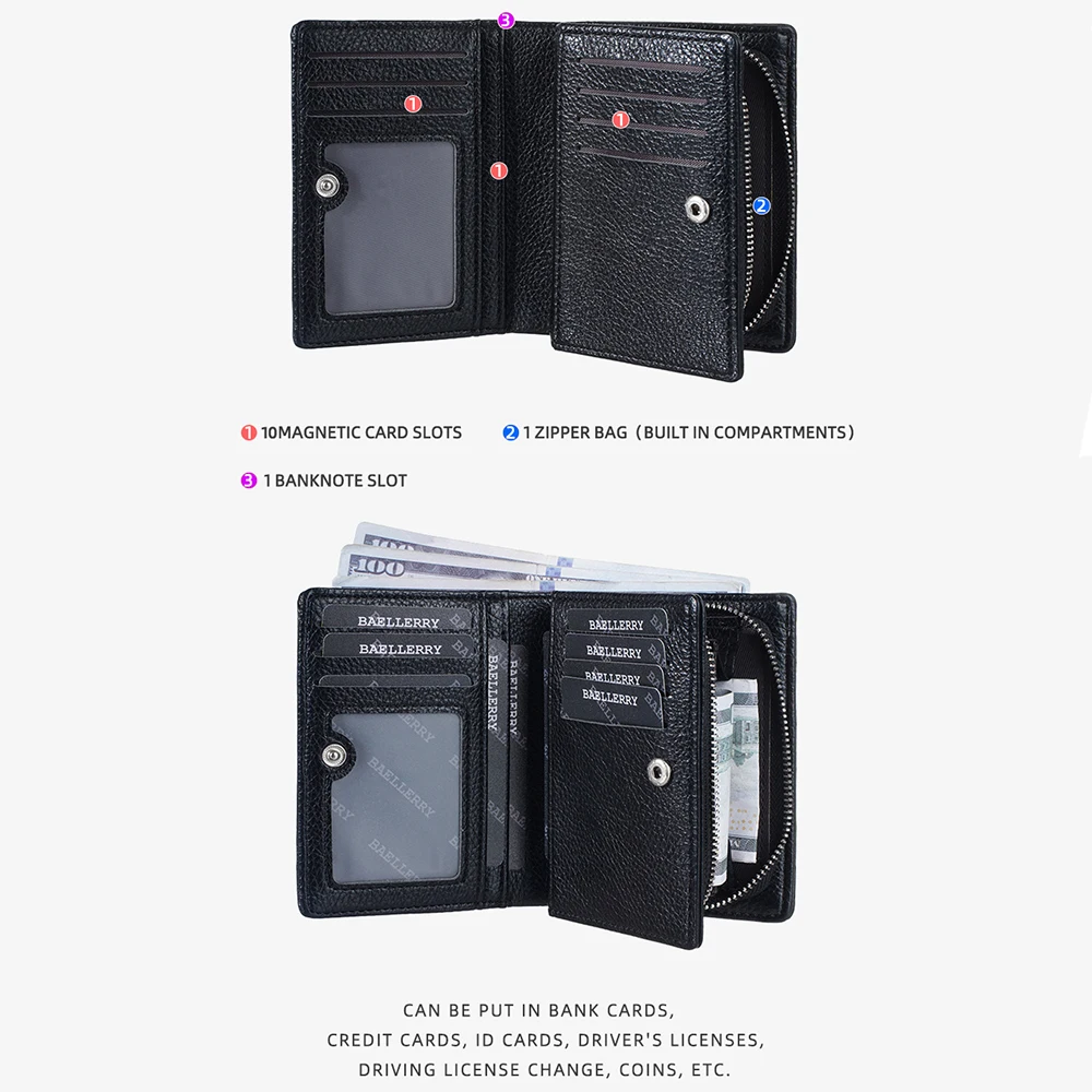 Large Capacity Thin Wallet, Cute Cartoon Bear Style, Lightweight and Portable, Simple Everyday Wallet