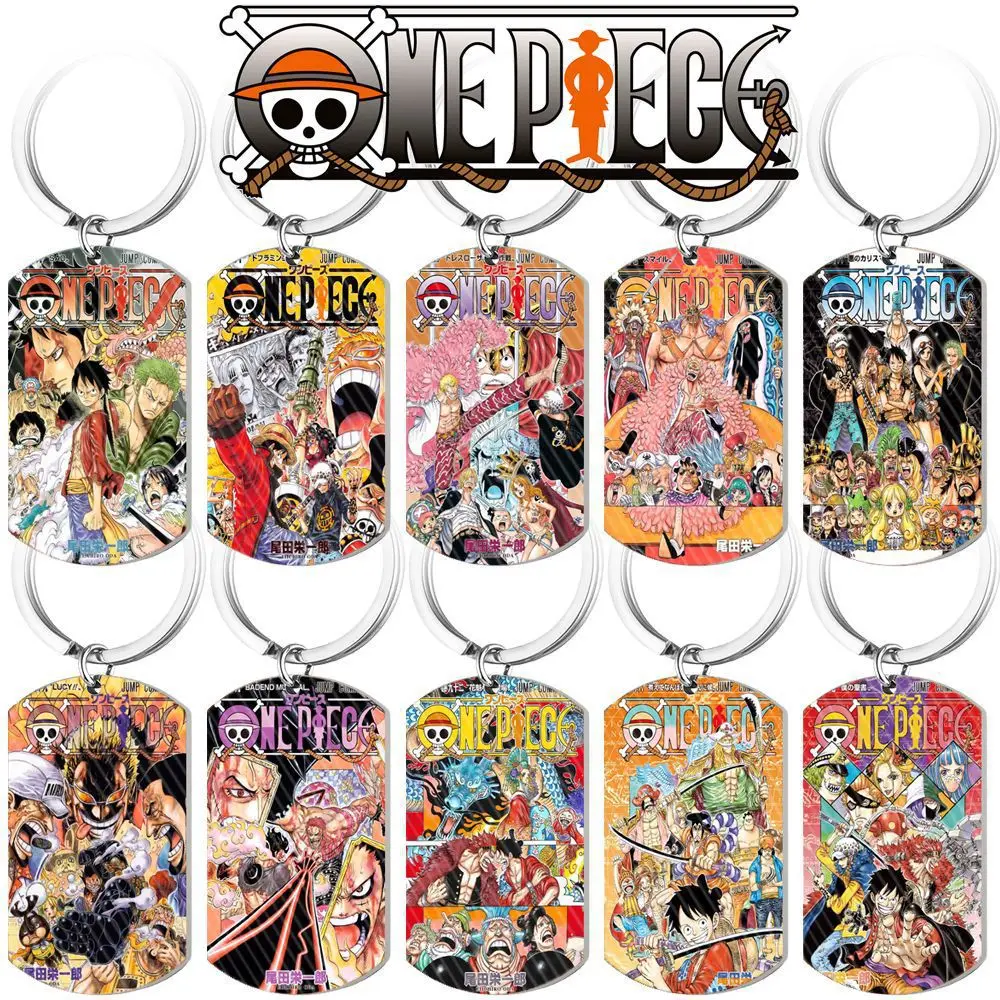 

Anime ONE PIECE Poster Luffy Roronoa Zoro Usopp Cosplay Metal Alloy Key Chain Keychain Pendant Prop Accessories Gift