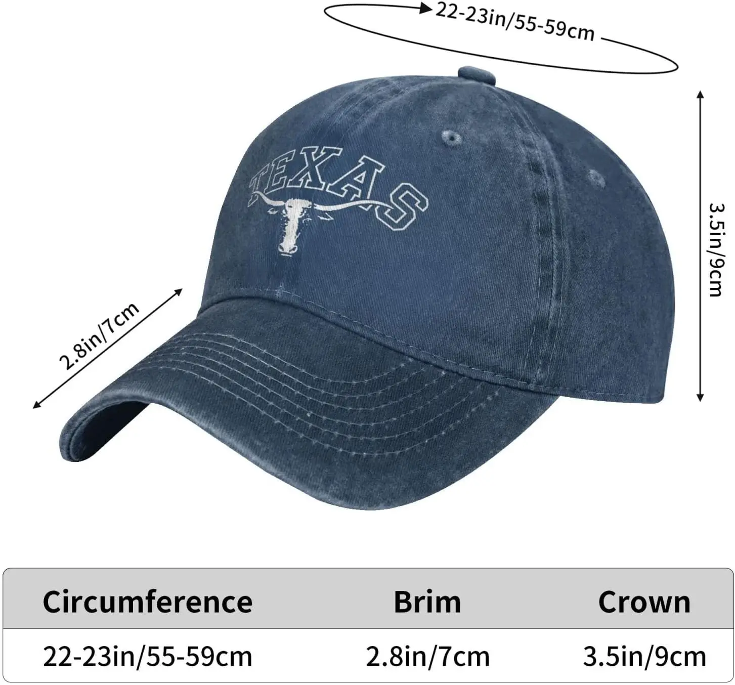Berretto Da Baseball ARIAT Longhorn – Cappello Da Camionista Uomo Western, Grigio, Taglia Unica Regolabile