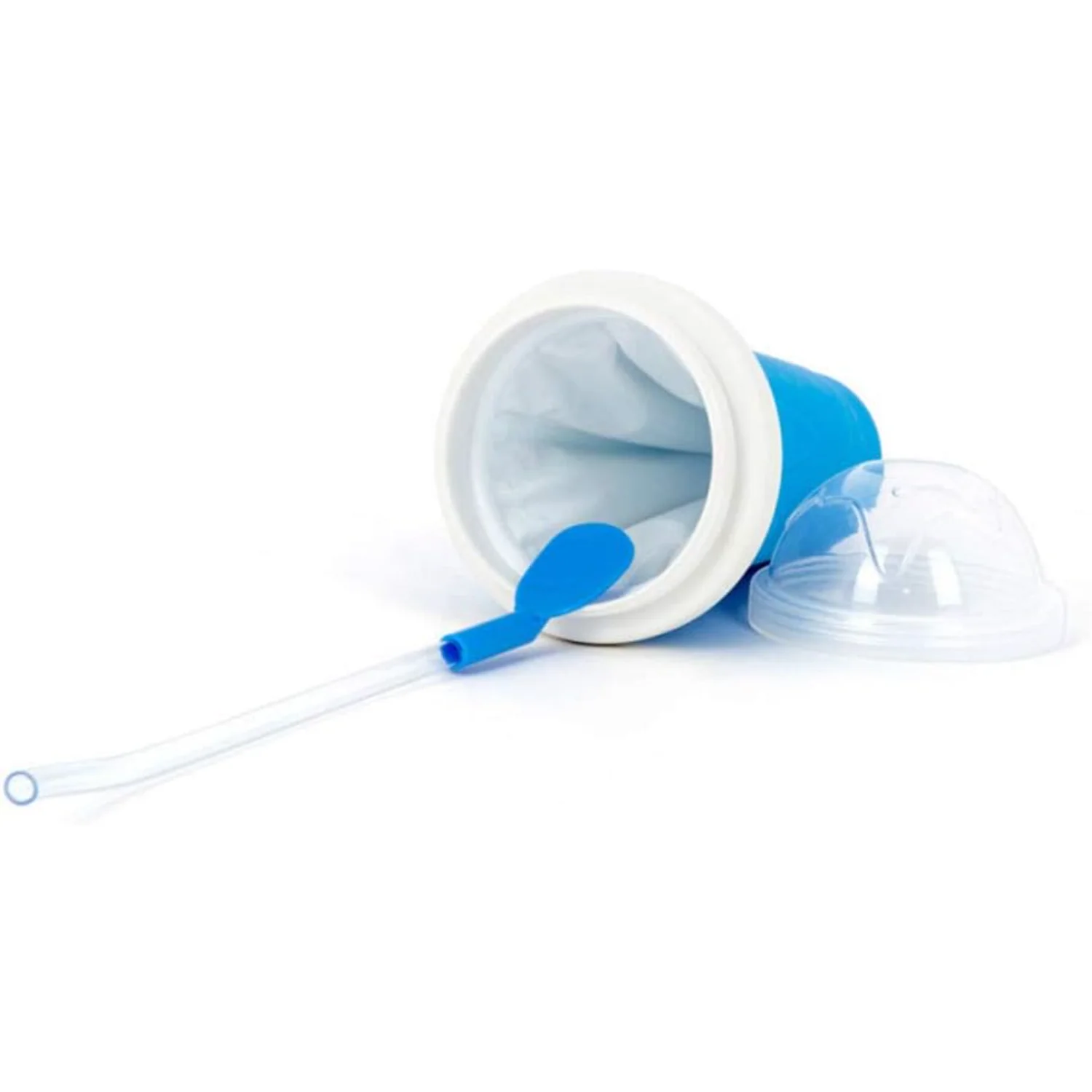 Ice Cup Travel Portable Double Layer Silica Cup Children's Adult Slushy Ice Pinch Hot Summer Cooler Smoothie Silicon