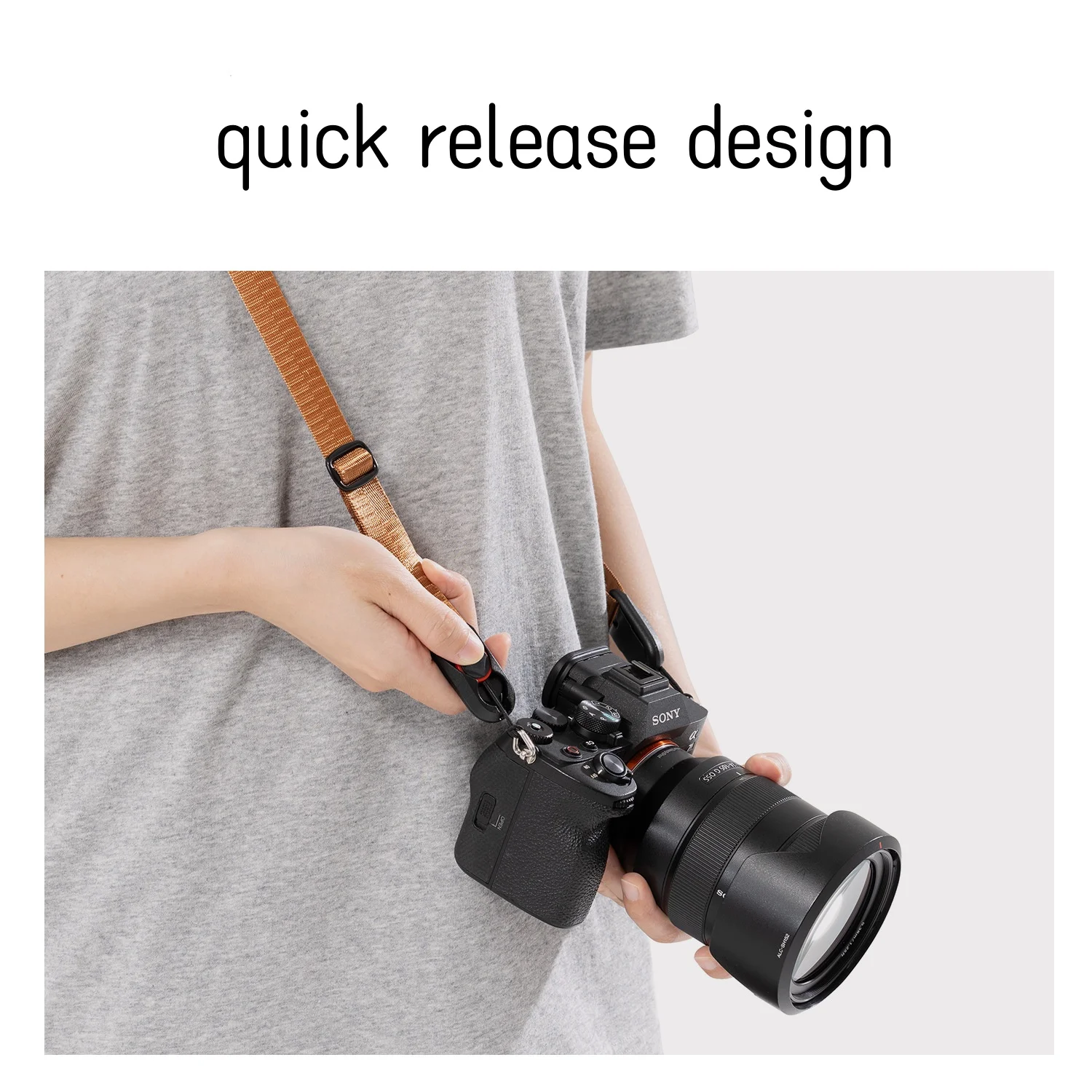 DSLR/SLR 카메라 숄더 스트랩 퀵 릴리즈 버클 카메라 넥 랜야드 카메라 스트랩 조절 가능한 숄더 슬링 스트랩