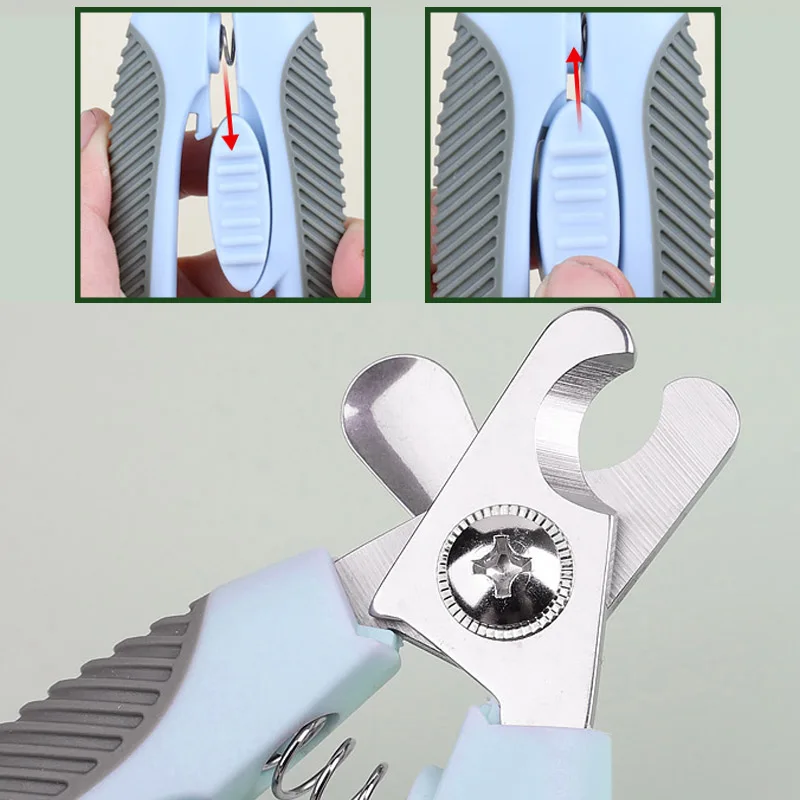Professional Pet Nail Clipper Stainless Steel Dog Cat Nail Trimmer LaborSaving Scissors for Claw Care Grooming Supplies Size Fit