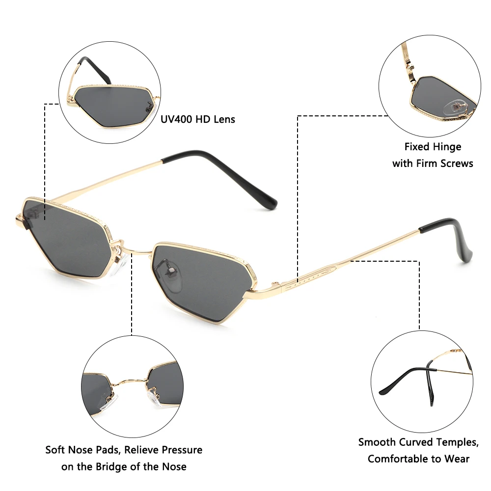 Vintage Oval Sunglasses Small Frame Retro Shades For Women And Men_voghion.com