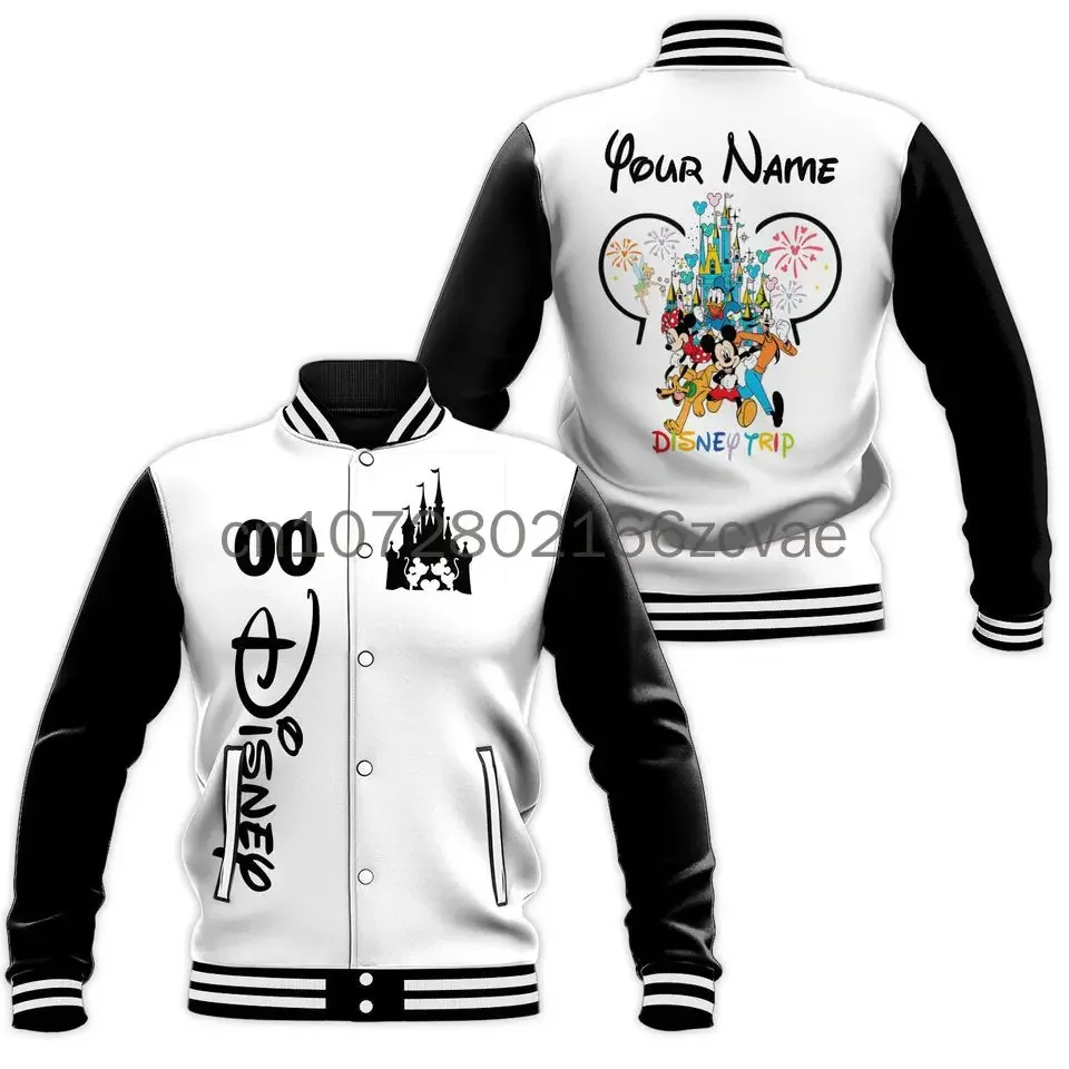 

New Customized Disney 100th anniversary Baseball Jacket Disney Casual Baseball Jacket Oversize Street Men's and Women's Jacket