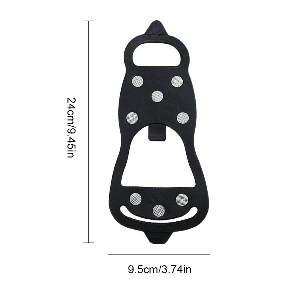 Ice Gripper Spike 5/8 Teeth for Shoes Winter Outdoor Anti-Slip Hiking Mountain Climbing Ice Snow Crampons Anti-slip Shoe Covers