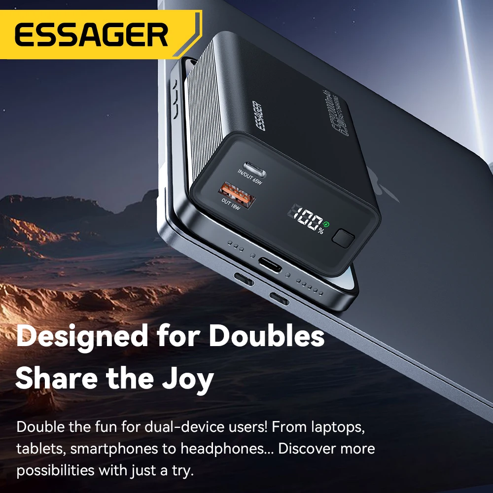 Essager Power Bank 20000mAh Portable PD