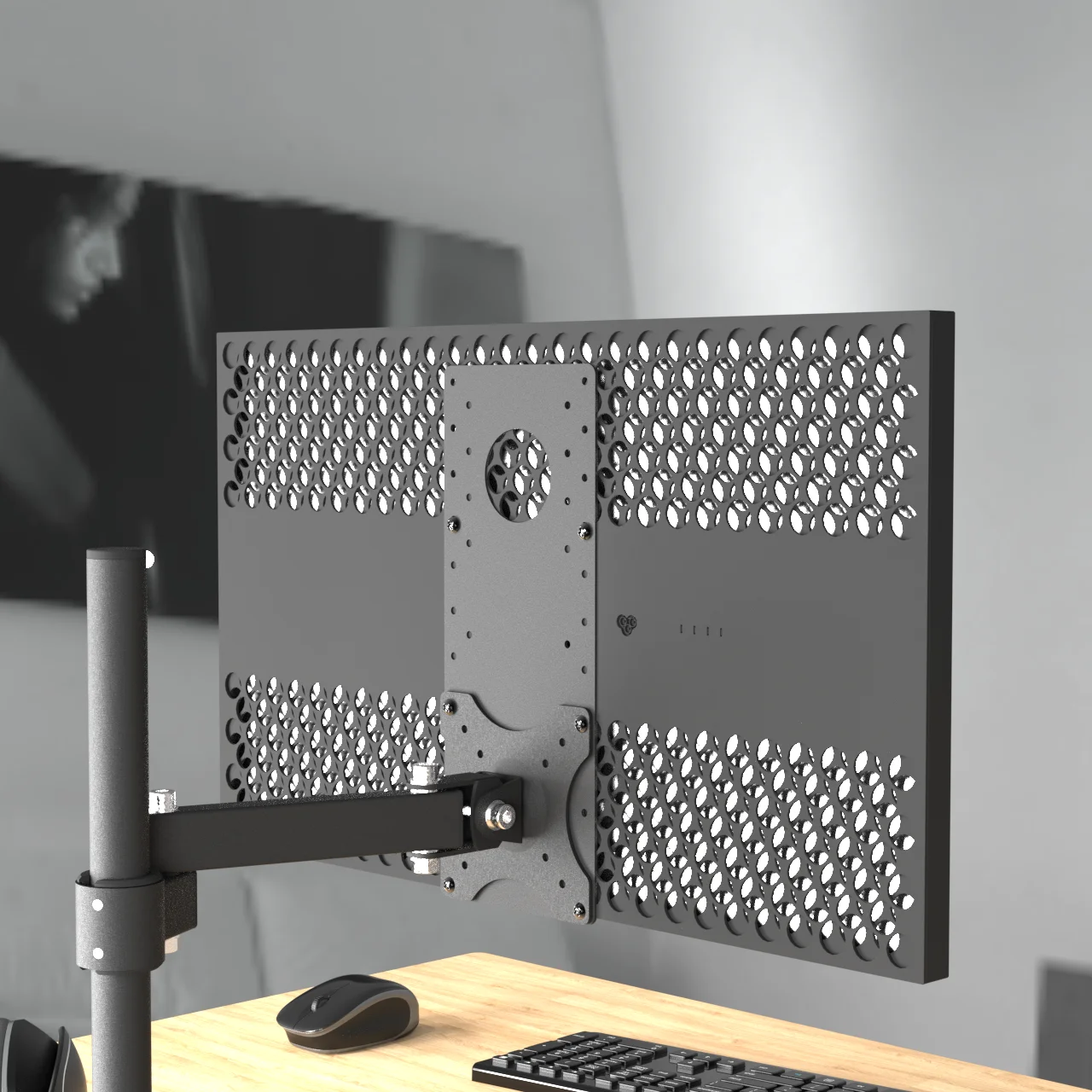 Adjust screen Up and Down or Left Right with monitor support by a borad through VESA holes height lower setting monitor stand monitor bracket computer stand monitor shelf