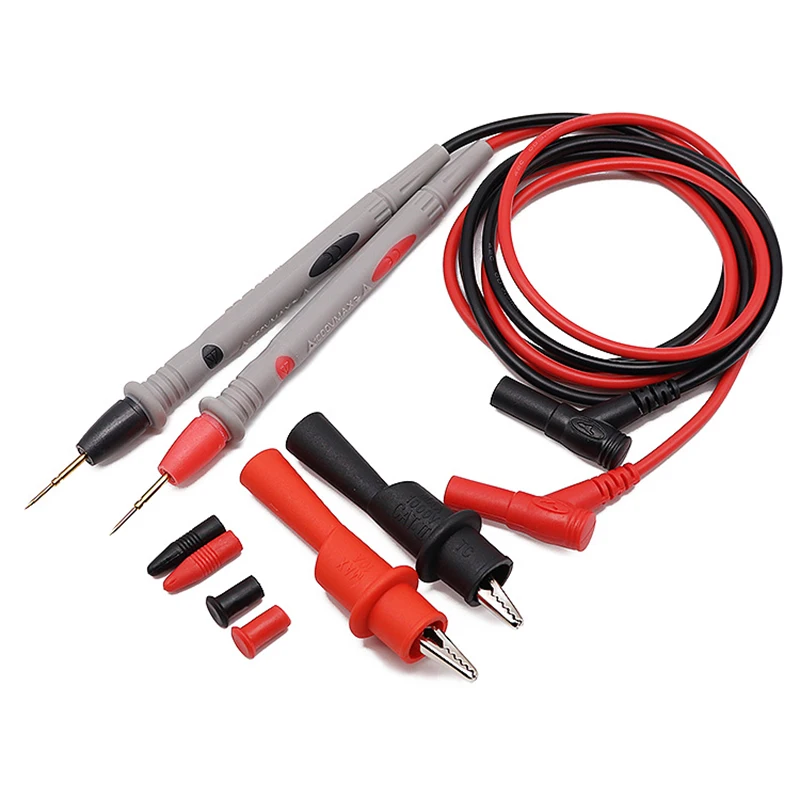 16 IN 1 Digital Multimeter Test Leads Probes Volt Meter Cable Clip Al