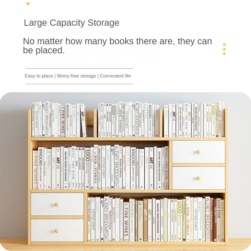 Simple Desktop Bookshelf and Storage Shelf Office Desk Multi-Layer Storage Shelf Student Dormitory Desk Small Bookcase