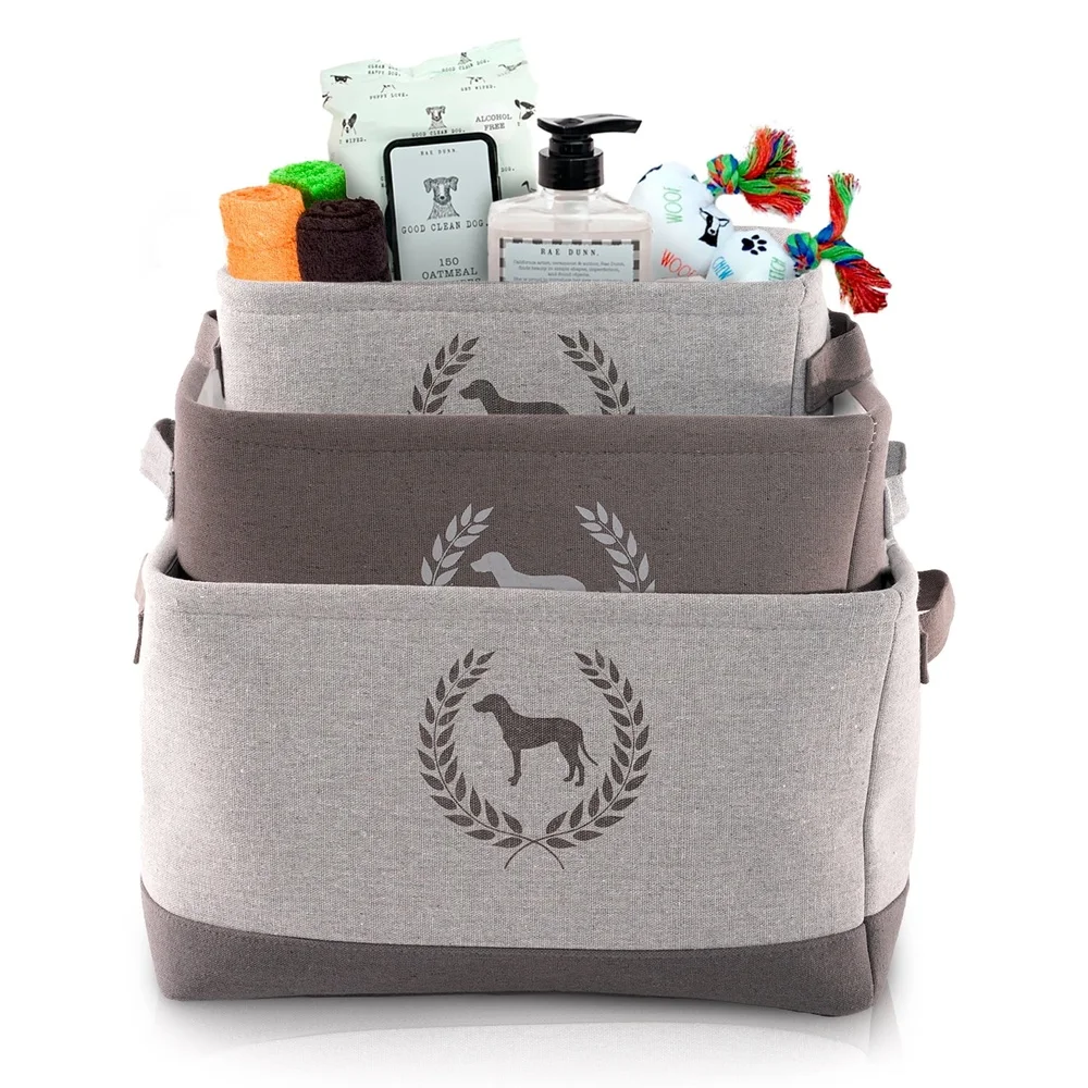 Linen Dog Storage Bin 2