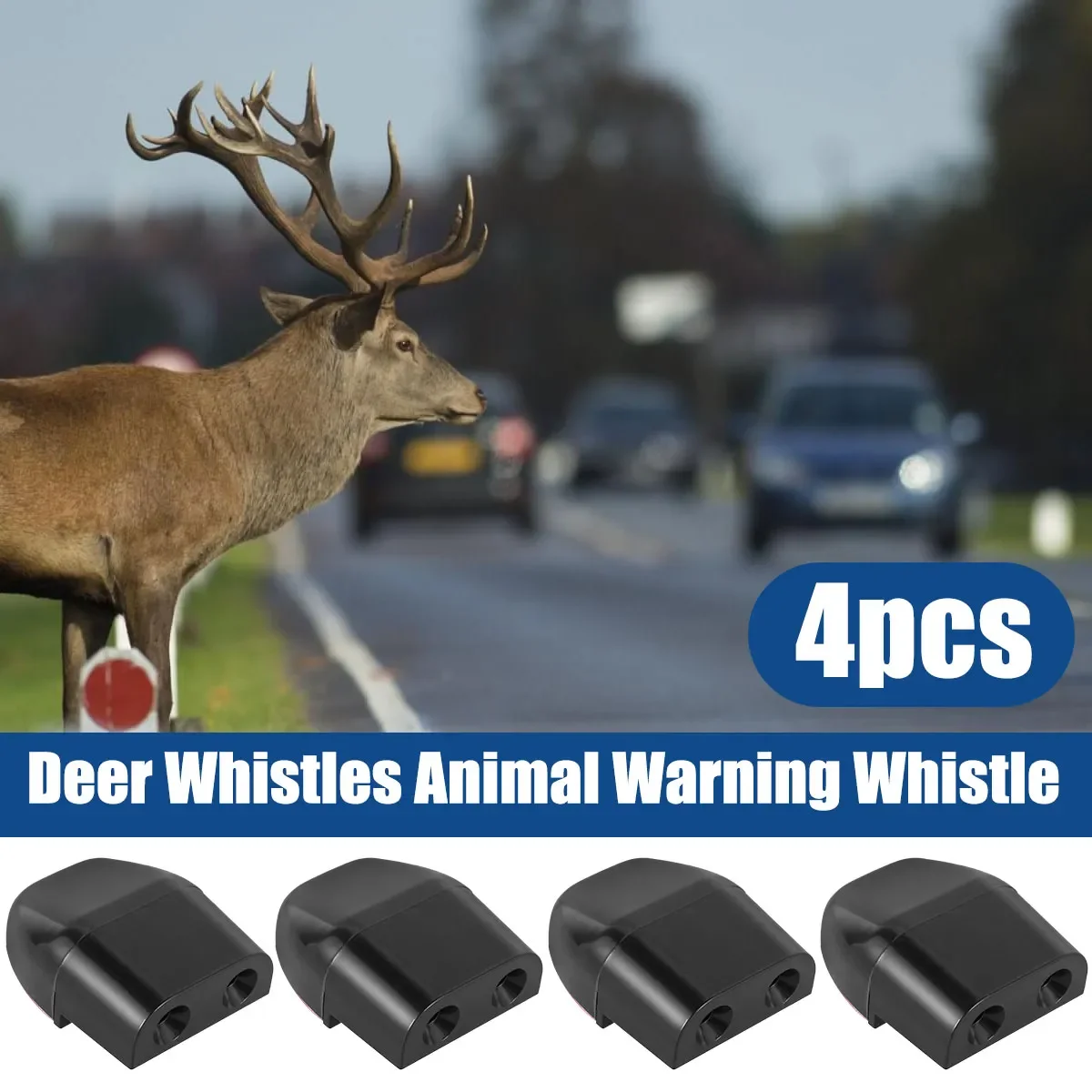 4PcsDeerWarningWhistlesDevicePortableDeerRepellingWhistlesMini