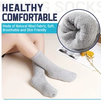 5 Pairs Merino Wool Socks for Male female , Super Thick Hiking Sock Men's Thermal Socks for Cold Weather Men Woman Snow Socks 5