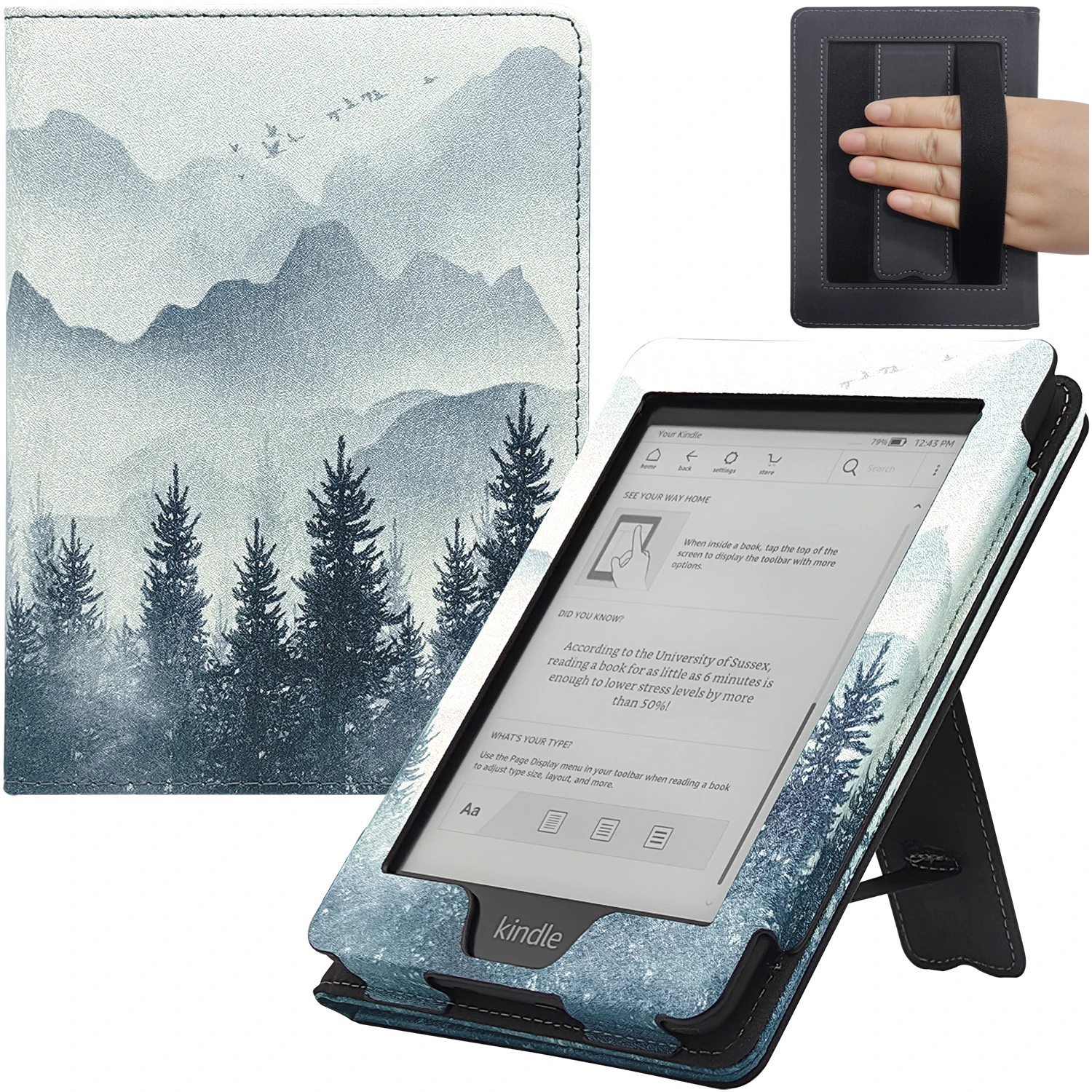 Kindle Paperwhite Case Per 6.8 "Kindle Paperwhite (11Th Gen-2021) & Paperwhite Signature/Kid Edition - Double Hand-Stand