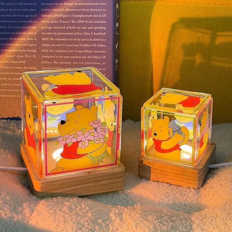 Anime Winnie The Pooh Cartoon Night Light Ins Style Bedroom Decoration Cute Atmosphere Light Regalo Di Compleanno Per Uomini E Donne