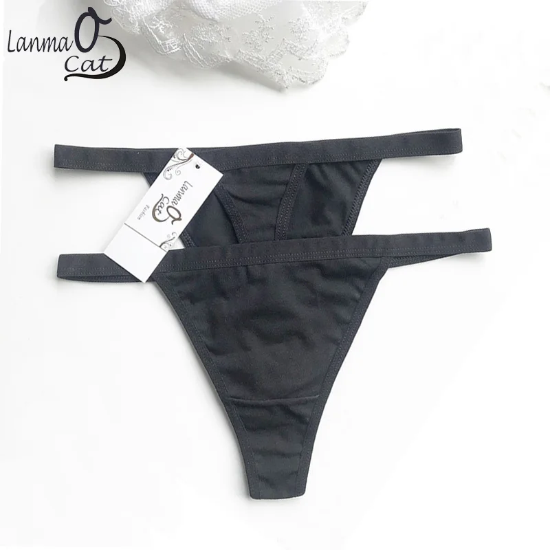 

Women Cotton Thongs G-String Panties Solid Color Underwear Ladies Comfortable Underpants Girls Panty Intimates Thin Underpants