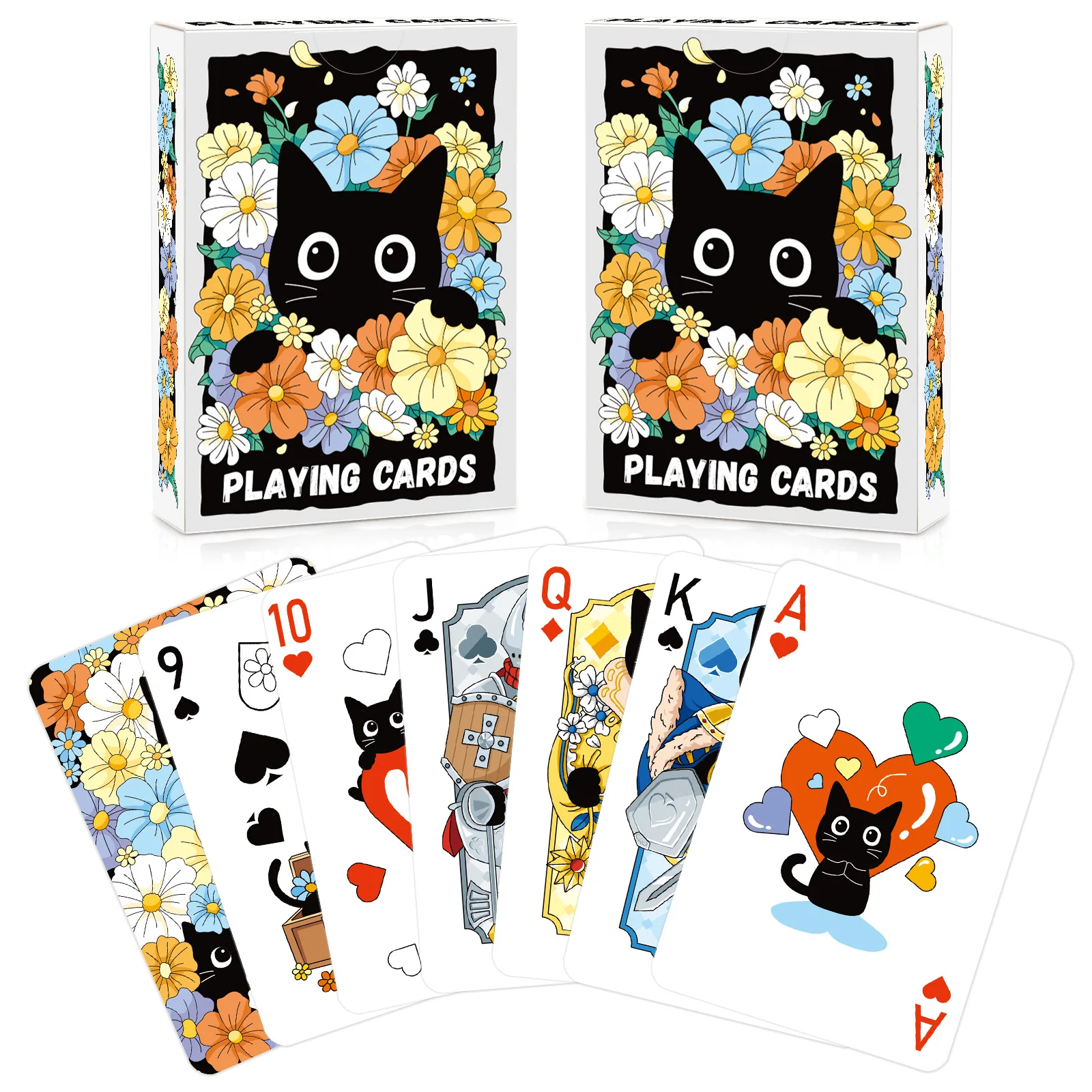 Black Cat-Themed High-Quality Playing Cards - Perfect for Adult Games and Family Entertainment