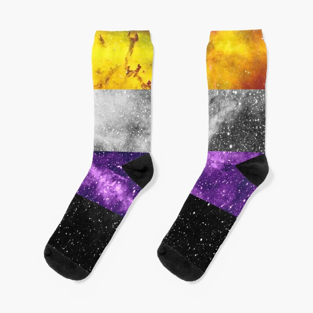 

Nonbinary Galaxy Socks shoes winter thermal Socks Women Men's